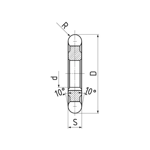 Domború félkörmaró, Ø 50 x 2 x 4 mm, HSS-E-Co5, DIN856, ZPS