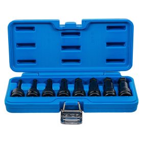   Levegős dugókulcskészlet, 1/2", Belső hatszögletű gömbfejes 6 - 19 mm, 8 darabos