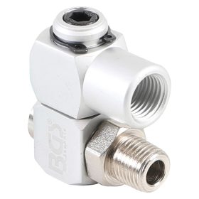   Levegős forgatható csatlakozó, 1/4"-os külső és belső menettel