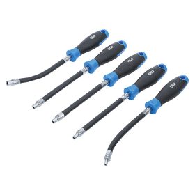   Nyeles dugókulcs készlet, flexibilis, E-profil E4 - E8, 5 darabos