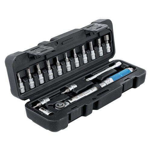 Nyomatékkulcs-készlet, 1/4", 3 - 24 Nm, 16 darabos