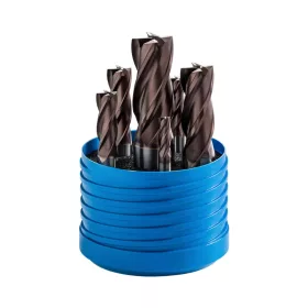   Ujjmaró készlet, 4 élű, DIN844K, 30°, HSS-E-Co8, TiAlN, Weldon, 6 darabos, 6-20 mm, ZPS