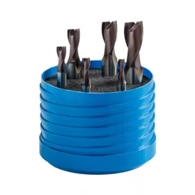   Hosszlyukmaró készlet, 2 élű, DIN327, 25°, HSS-E-Co8, TiAlN, Weldon, 6 darabos, 4-12 mm, ZPS