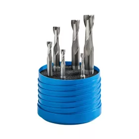   Hosszlyukmaró készlet, hosszú, 2 élű, ISO1641, 25°, HSS-E-Co8, Weldon, 6 darabos, 4-12 mm, ZPS