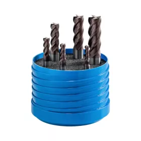   Ujjmaró készlet, 4 élű, DIN844K, 40°, HSS-E-Co8, TiAlN, Weldon, 6 darabos, 4-12 mm, ZPS