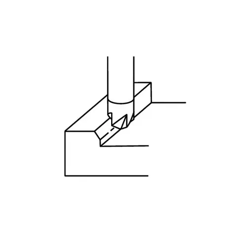 Keményfém szögmaró, 4 élű, Ø 2,4 mm x 60°, AlTiN, ZPS