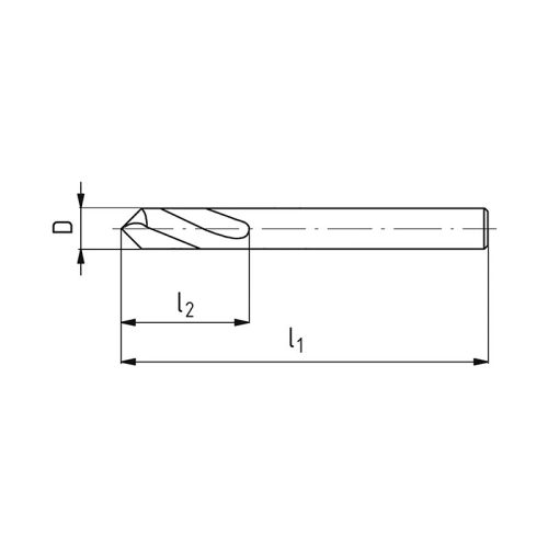 NC befúró, hosszított, Ø 4 mm, 120°, HSS-E-Co5, ZPS