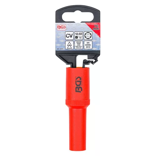 VDE dugókulcs, hatszögletű, 1/2", 10 mm