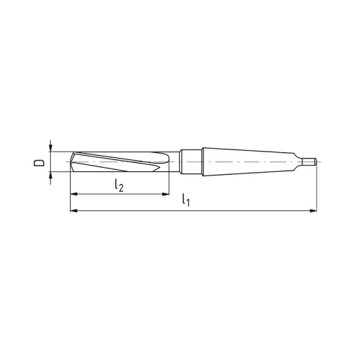 Kúpos szárú csigafúró, Ø 10 mm, 5xD, HSS-E-Co8, edzett acélhoz, ZPS