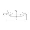 Központfúró, íves, R alak, 60°, HSS, DIN333R, ZPS