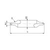 Keményfém központfúró, A alak, 60°, DIN333A, ZPS
