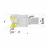 AEM90-DC07-D20-M10-L30-Z02-H felcsavarozható sarokmaró, 90°, Ø 20 mm, AKKO