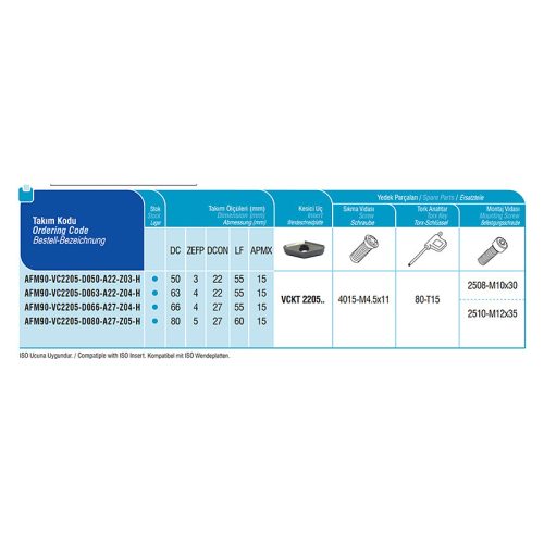 AFM90-VC2205-D063-A22-Z04-H feltűzhető sarokmaró, 90°, Ø 63 mm, AKKO