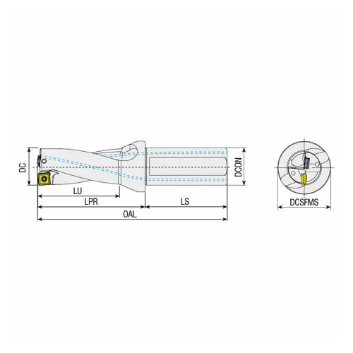 ATUM 27XD3 KDR 0903 váltólapkás fúró, Ø 27 mm, 3xD, AKKO