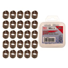 Menetjavító betétkészlet, M6 x 1,0 mm, 25 darabos