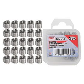 Menetjavító betétkészlet, M7 x 1,0 mm, 25 darabos