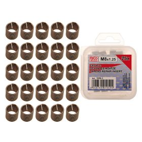 Menetjavító betétkészlet, M8 x 1,25 mm, 25 darabos