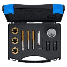   Menetmetsző és fúrókészlet kerékanyákhoz és keréktőcsavarokhoz, 12 darabos