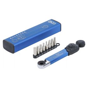   Nyomatékkulcs 1/4"-os bit befogással, bit készlettel, 2 - 10 Nm, 9 darabos