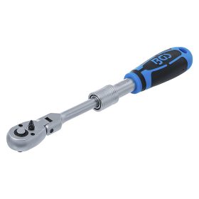   Racsnis kulcs, kihúzható, hajlítható, 1/4", 210 - 250 mm