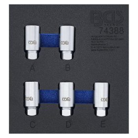 Kerékőr leszedő készlet Tesla, 5 darabos, tálcán