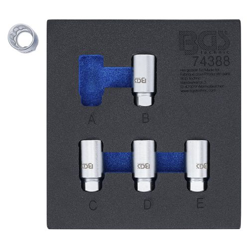 Kerékőr leszedő készlet Tesla, 5 darabos, tálcán