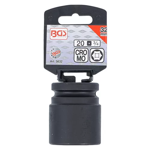 Gépi dugókulcs, hatlapú, 3/4", 32 mm