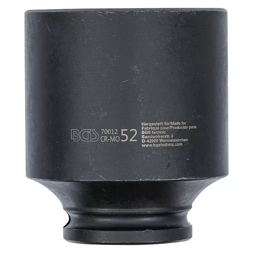 Gépi dugókulcs, hatlapú, 1/2", 52 mm