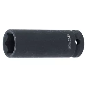 Gépi dugókulcs, hatlapú, hosszított, 1/2", 19 mm