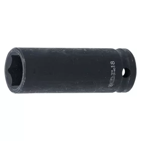 Gépi dugókulcs, hatlapú, hosszított, 1/2", 18 mm