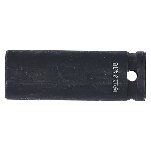 Gépi dugókulcs, hatlapú, hosszított, 1/2", 18 mm