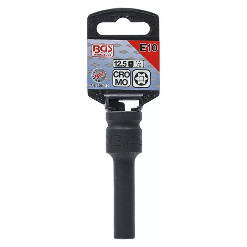 Gépi dugókulcs, E-profil, hosszított, 1/2", E10