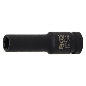 Gépi dugókulcs, E-profil, hosszított, 1/2", E14