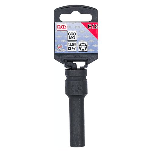 Gépi dugókulcs, E-profil, hosszított, 1/2", E12