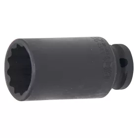   Gépi dugókulcs, tizenkétlapú, hosszított, 1/2", 28 mm