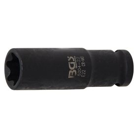 Gépi dugókulcs, E-profil, hosszított, 1/2", E22