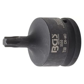 Gépi bit-dugókulcs, Torx, 3/4", rövid, T50