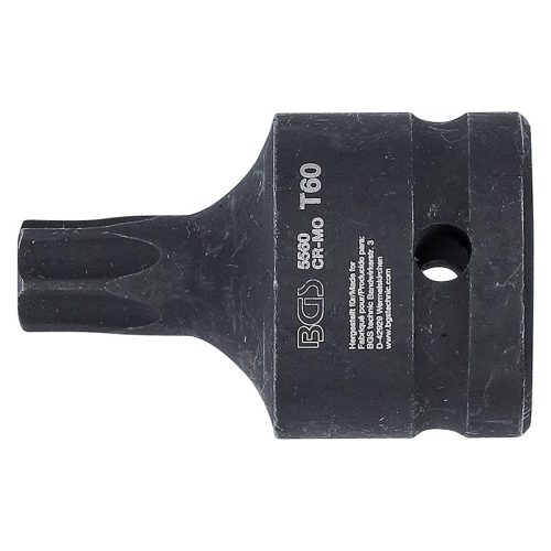 Gépi bit-dugókulcs, Torx, 3/4", rövid, T60