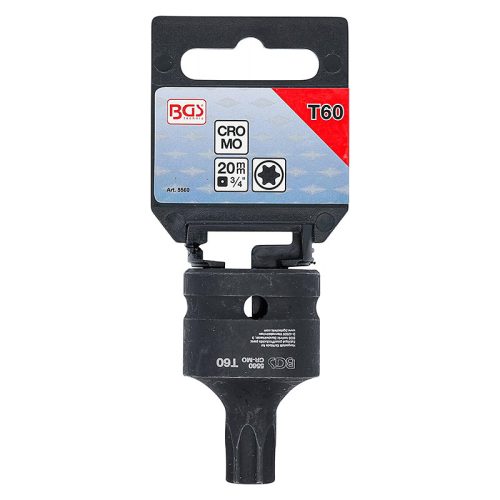 Gépi bit-dugókulcs, Torx, 3/4", rövid, T60