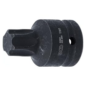 Gépi bit-dugókulcs, Torx, 3/4", rövid, T90