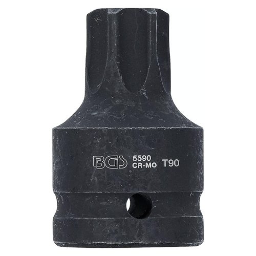 Gépi bit-dugókulcs, Torx, 3/4", rövid, T90