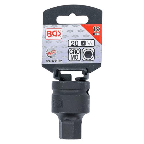Gépi bit-dugókulcs, imbusz, 3/4", rövid, 19 mm