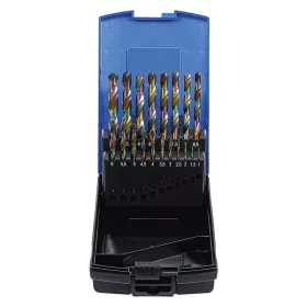 Csigafúró készlet, HSS, hengerelt, 1 - 10 mm, 19 darabos
