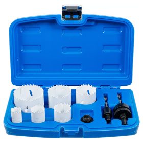   Lyukfűrész készlet, Ø 22 - 65 mm, mélység 40 mm, 8 darabos