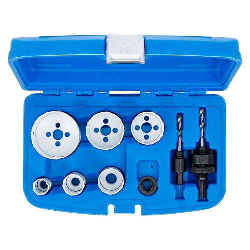 Lyukfűrész készlet, Ø 22 - 65 mm, mélység 40 mm, 8 darabos