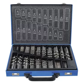 Csigafúró készlet, HSS, 1 - 10 mm, 170 darabos