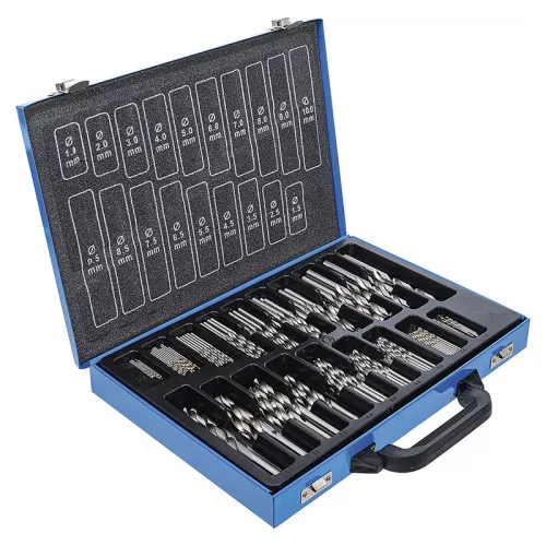 Csigafúró készlet, HSS, 1 - 10 mm, 170 darabos
