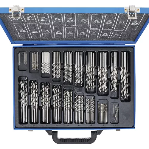 Csigafúró készlet, HSS, 1 - 10 mm, 170 darabos