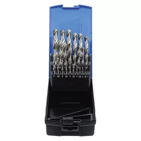 Csigafúró készlet, HSS, hengerelt, 1 - 13 mm, 25 darabos