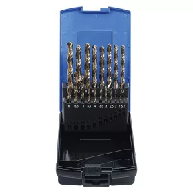   Csigafúró készlet, HSS-E M35 5% kobalt, köszörült, 1 - 10 mm, 19 darabos